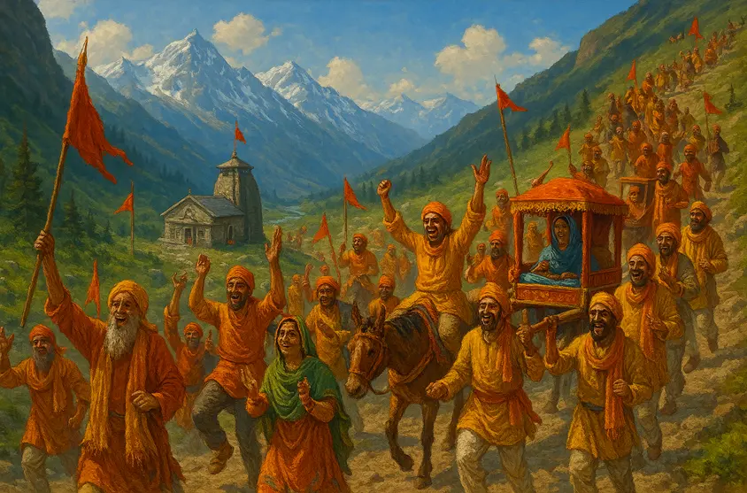 Kedarnath trekking route images